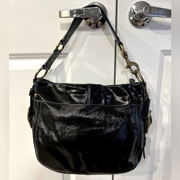 Coach Zoe Patent Leather Shoulder Bag - Picture 3 of 6